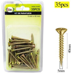 KIT DE PARAFUSOS 35 UNIDADES 5mm X 40mm (ID-0785P)