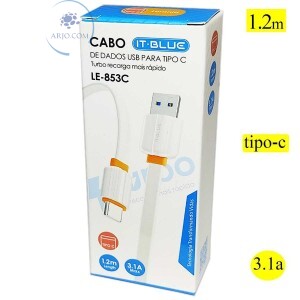 CABO USB TURBO 3.1A TIPO-C  1.2m (LE-853C)