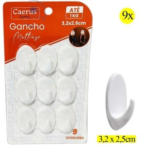 GANCHO ADESIVO MULTIUSO 3.2X2.5cm (CRS-2332