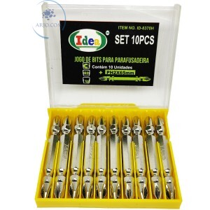 JOGO DE BITS 10 PEÇAS PARA PARAFUSADEIRA (ID-8370H)
