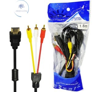 CABO HDMI PARA 3 RCA ÁUDIO E VÍDEO 1,8 METROS (N436)