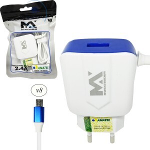 CARREGADOR PARA CELULAR V8 COM 01 SAÍDA USB 2.4A (MAX-CAR113)