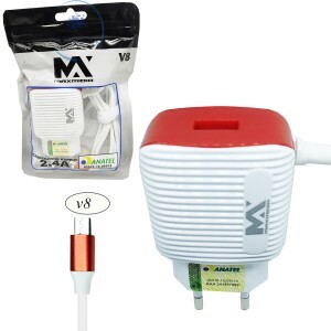 CARREGADOR PARA CELULAR V8 COM 01 SAÍDA USB 2.4A (MAX-CAR114)