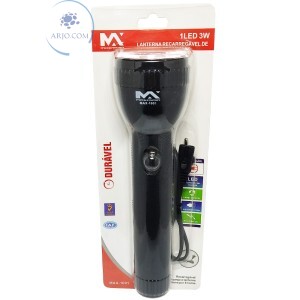 LANTERNA RECARREGÁVEL 1 LED 3W (MAX-1001)