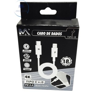 CABO DE DADOS TIPO-C PARA IPHONE 1 METRO  (MAX-TCIP2)