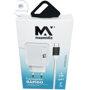 CARREGADOR PARA CELULAR TIPO-C COM 2 ENTRADAS USB 3.6A (MAX-CAR134)
