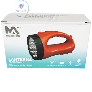 LANTERNA HOLOFOTE RECARREGÁVEL 12 LEDs (MAX-1268)