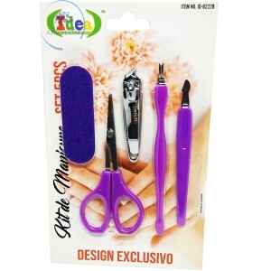 KIT DE MANICURE COM 5 PEÇAS (ID-8222B)