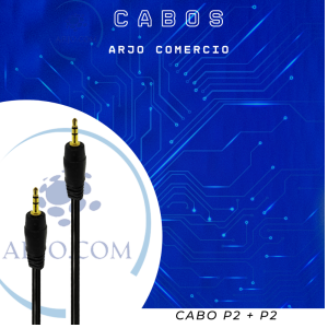 CABO DE ÁUDIO P2+P2  MACHO ESTÉREO 1,5 METROS (N404).