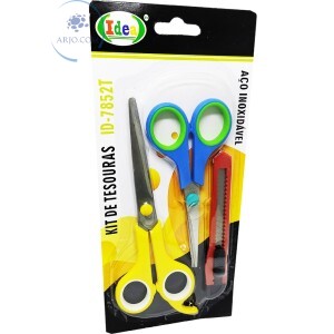 TESOURA KIT COM 3 PEÇAS (ID-7852T)