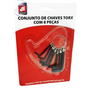 JOGO DE CHAVE TORX KIT COM 8 UNIDADES (BAR-58008-6)