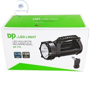 LANTERNA HOLOFOTE RECARREGÁVEL 1 + 15 LEDs (DP-770)