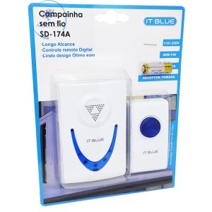CAMPAINHA SEM FIO 100 METROS DE ALCANCE (SD-174A)
