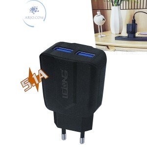 CARREGADOR TOMADA VIAGEM COM 2 PORTAS USB 5.1A (LE-242)
