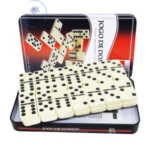JOGO DE DOMINÓ NA LATA COM 28 PEÇAS 08mm (BAR-69102-25)