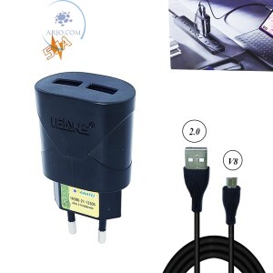 CARREGADOR RÁPIDO COM  2 PORTAS USB 5.1A + CABO V8 (LE-232FV)