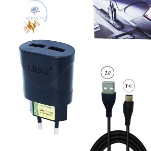 CARREGADOR RÁPIDO COM  2 PORTAS USB 5.1A + CABO TIPO C (LE-232FC)