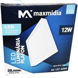 LUMINÁRIA LED PLAFON 12W (MAX-SPQ-12W)