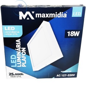 LUMINÁRIA LED PLAFON 18W (MAX-SPQ-18W)
