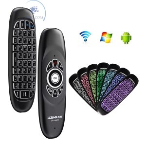 CONTROLE REMOTO AIR MOUSE RECARREGÁVEL COM TECLADO (LE-7679)