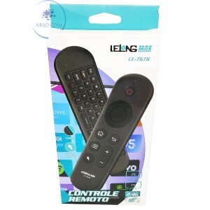 CONTROLE REMOTO AIR MOUSE RECARREGÁVEL COM TECLADO (LE-7678)