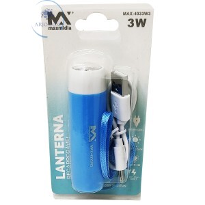 LANTERNA RECARREGÁVEL 1 LED 3W (MAX-4033W3)