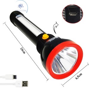 LANTERNA RECARREGÁVEL 1 LED 3W (MAX-0123)