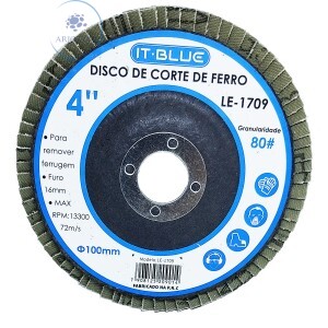 DISCO DE CORTE DE FERRO 100mm X 16mm (LE-1709)