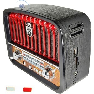 RÁDIO RETRÔ RECARREGÁVEL ANALÓGICO BLUETOOTH (LE-601)