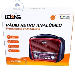RÁDIO RETRÔ RECARREGÁVEL ANALÓGICO BLUETOOTH (LE-602)