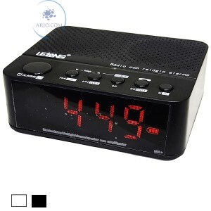 RÁDIO RELÓGIO RECARREGÁVEL COM ALARME (LE-674)