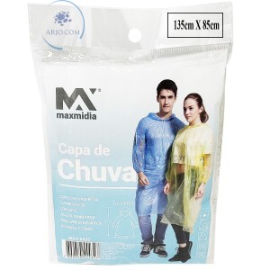 CAPA DE CHUVA DESCARTÁVEL 135cm X 85cm (MAX-8805)