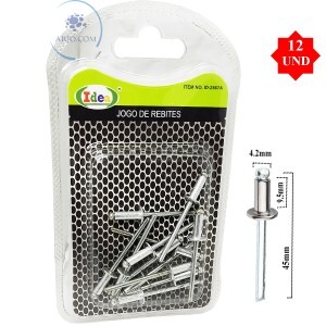 JOGO DE REBITES 12 UNDs 4.2mm X 9.5mm  (ID-2567A)
