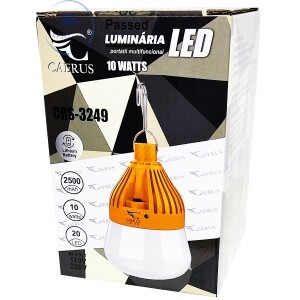 LUMINÁRIA DE LED 10W 2500mAh RECARREGÁVEL (CRS-3249)