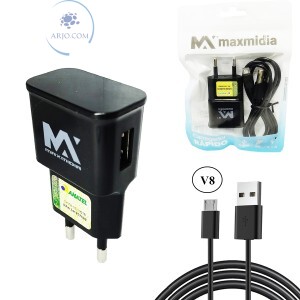 CARREGADOR PARA CELULAR USB 2.4A COM CABO MICRO USB V8 (MAX-CAR75)