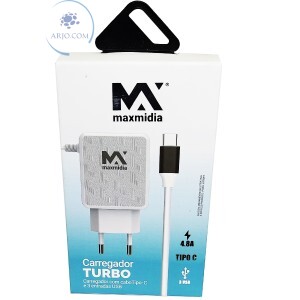 CARREGADOR TURBO TIPO C COM 03 ENTRADAS USB 4.8A (MAX-CAR106)