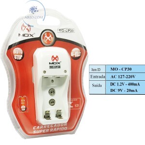 CARREGADOR DE PILHA (MO-CP30)