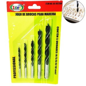 JOGO DE BROCAS PARA MADEIRA (ID-9672BR)