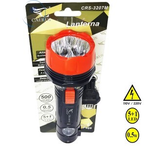 LANTERNA 5+1 LED RECARREGÁVEL (CRS-3207M)
