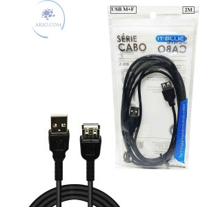CABO EXTENSÃO USB MACHO + USB FÊMEA 2m (LE-803)