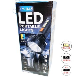 LANTERNA RECARREGÁVEL LED OSL+COB (KL0837)