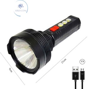 LANTERNA RECARREGÁVEL LED OSL+COB (KL0837)