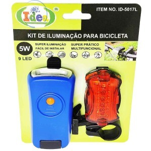 KIT DE ILUMINAÇÃO PARA BICICLETA 5W (ID-5017L)