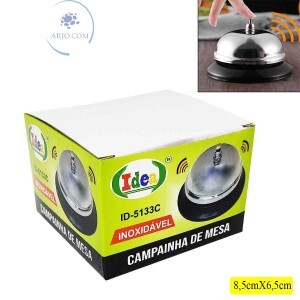 CAMPANHIA DE MESA INOXIDÁVEL 8.5X6.5cm (ID-5133)