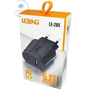 CARREGADOR USB E TIPO-C TURBO 5.1A (LE-285)