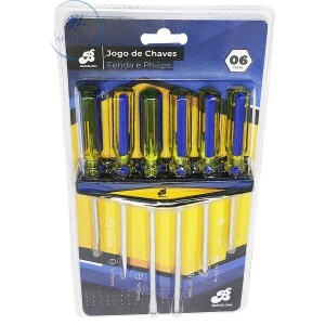 JOGO DE CHAVES FENDA E PHILIPS (BAR-31603-13)