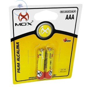 PILHA ALCALINA AAA CARTELA COM 2 UNIDADES (MO-AAAC2ALK)