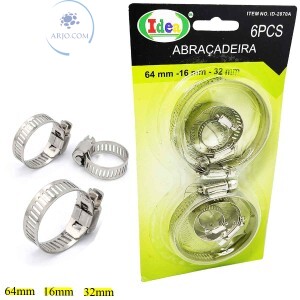 ABRAÇADEIRA KIT COM 6 PEÇAS (ID-2870A)