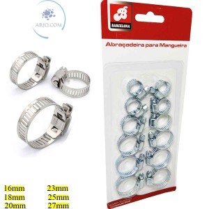 ABRAÇADEIRA KIT COM 12 PEÇAS (BAR-17229-62)