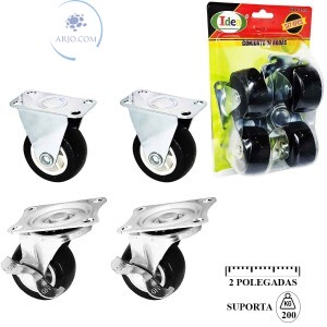 CONJUNTO RODIZIO COM 4 RODAS (ID-3431R)